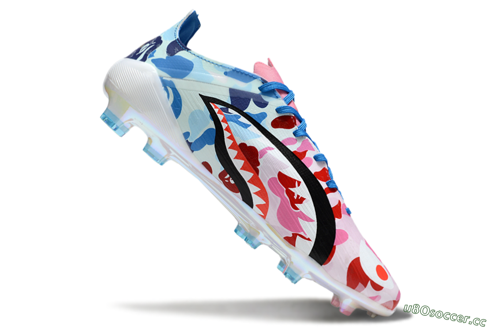 Men's Adidas F50+ Elite FG Firm Ground Low-Tops Football Boots - White/Pink/Blue 4