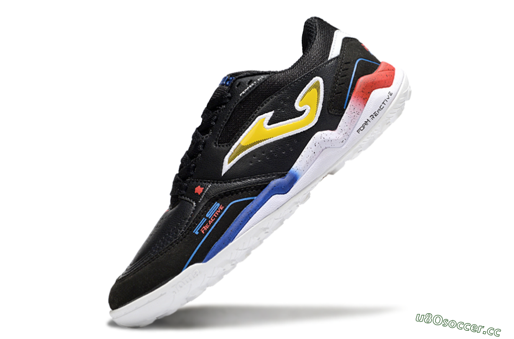 Men's Joma Top Flex TF Artificial Turf Low-Tops Football Shoes - Black/Yellow/Blue 5