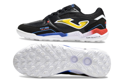 Men's Joma Top Flex TF Artificial Turf Low-Tops Football Shoes - Black/Yellow/Blue