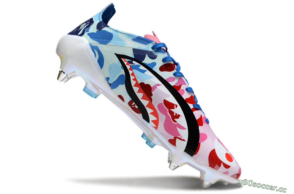 Men's Adidas F50 Elite SG Soft Ground Low-Tops Football Boots - White/Pink/Blue 4