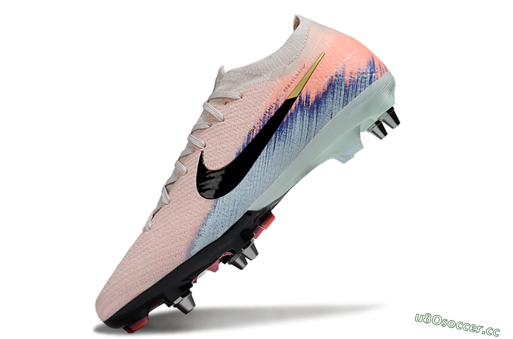 Men's Nike Air Zoom Mercurial Vapor 16 Elite SG Soft Ground Low-Tops Football Boots - Pink/Black/Jade 5