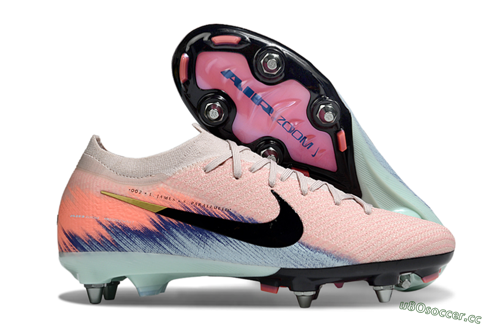 Men's Nike Air Zoom Mercurial Vapor 16 Elite SG Soft Ground Low-Tops Football Boots - Pink/Black/Jade 2