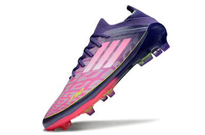 Men's Adidas F50 Elite FG Firm Ground Low-Tops Football Boots - Pink/Purple/Yellow