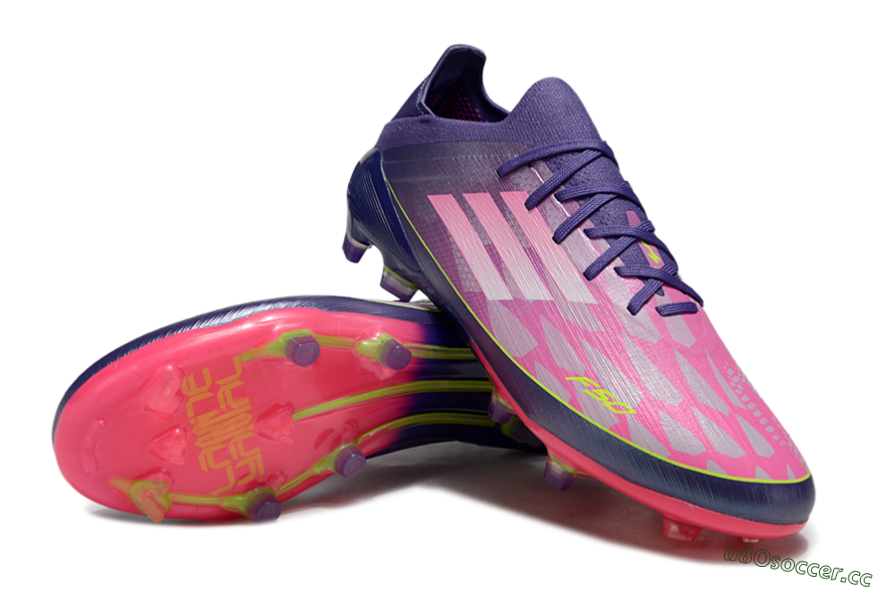 Men's Adidas F50 Elite FG Firm Ground Low-Tops Football Boots - Pink/Purple/Yellow 3