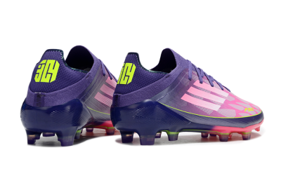 Men's Adidas F50 Elite FG Firm Ground Low-Tops Football Boots - Pink/Purple/Yellow