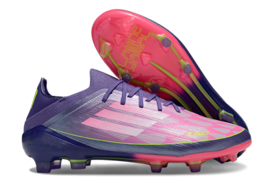 Men's Adidas F50 Elite FG Firm Ground Low-Tops Football Boots - Pink/Purple/Yellow