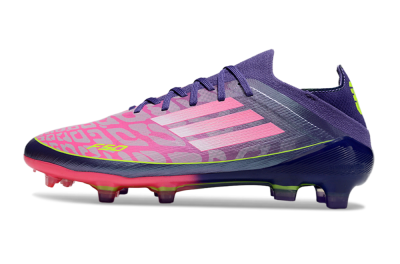 Men's Adidas F50 Elite FG Firm Ground Low-Tops Football Boots - Pink/Purple/Yellow