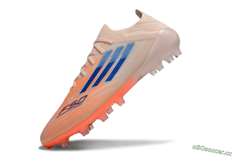 Men's Adidas F50 Elite FG Firm Ground Low-Tops Football Boots - Pink/Blue/Jade 5