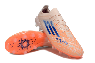 Men's Adidas F50 Elite FG Firm Ground Low-Tops Football Boots - Pink/Blue/Jade