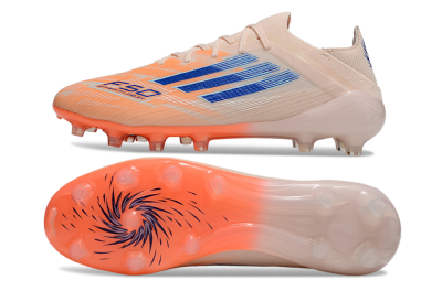 Men's Adidas F50 Elite FG Firm Ground Low-Tops Football Boots - Pink/Blue/Jade