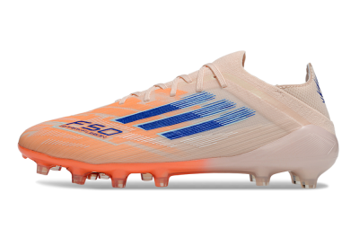 Men's Adidas F50 Elite FG Firm Ground Low-Tops Football Boots - Pink/Blue/Jade
