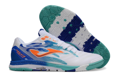 Men's Joma Top Flex IC Indoor & Futsal Low-Tops Football Shoes - White/Blue/Orange