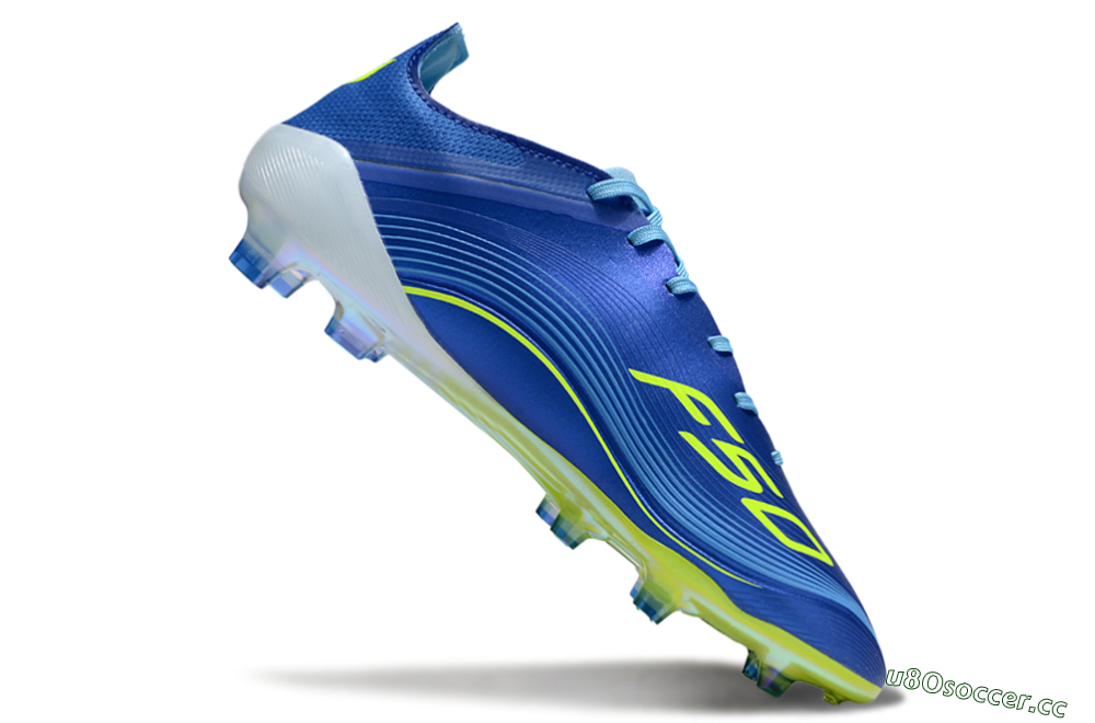 Men's Messi x Adidas F50 Elite FG Firm Ground Low-Tops Football Boots - Blue/Yellow/White 4
