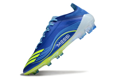 Men's Messi x Adidas F50 Elite FG Firm Ground Low-Tops Football Boots - Blue/Yellow/White