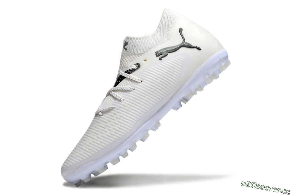 Men's Puma Future 8 Ultimate MG Multi Ground Low-Tops Football Boots - Beige/Black/White 5