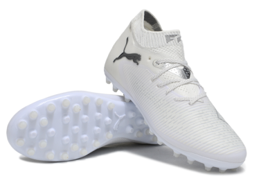Men's Puma Future 8 Ultimate MG Multi Ground Low-Tops Football Boots - Beige/Black/White
