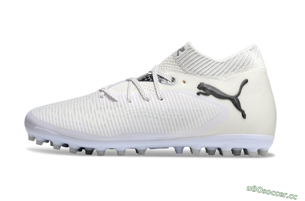 Men's Puma Future 8 Ultimate MG Multi Ground Low-Tops Football Boots - Beige/Black/White 0