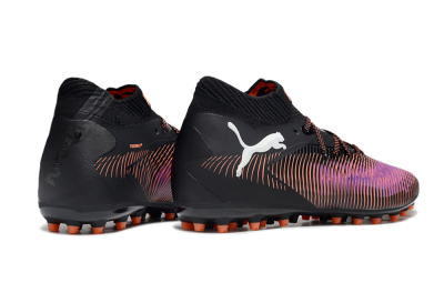 Men's Puma Future 8 Ultimate MG Multi Ground Low-Tops Football Boots - Black/Purple/Orange