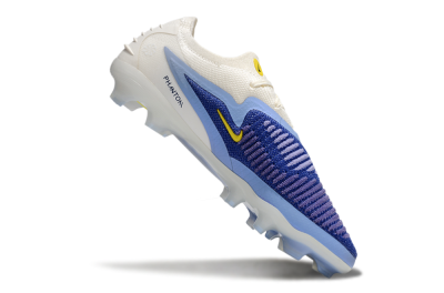 Men's Nike Phantom 6 Elite Low FG Firm Ground Low-Tops Football Boots - Blue/White/Yellow