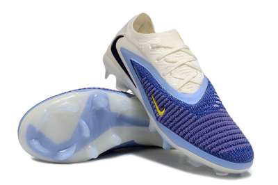 Men's Nike Phantom 6 Elite Low FG Firm Ground Low-Tops Football Boots - Blue/White/Yellow