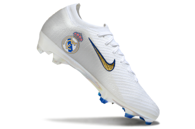 Men's Nike Air Zoom Mercurial Vapor 16 Elite FG Firm Ground Low-Tops Football Boots - White/Gold/Blue