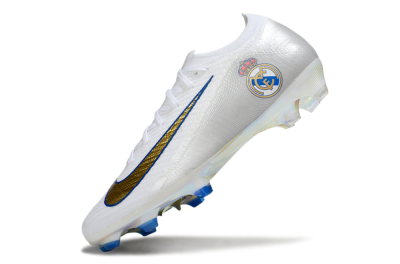Men's Nike Air Zoom Mercurial Vapor 16 Elite FG Firm Ground Low-Tops Football Boots - White/Gold/Blue