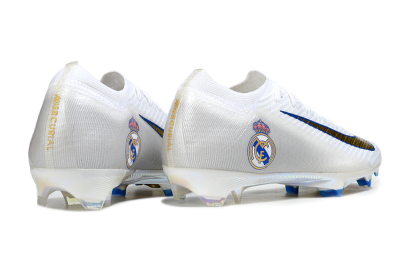 Men's Nike Air Zoom Mercurial Vapor 16 Elite FG Firm Ground Low-Tops Football Boots - White/Gold/Blue