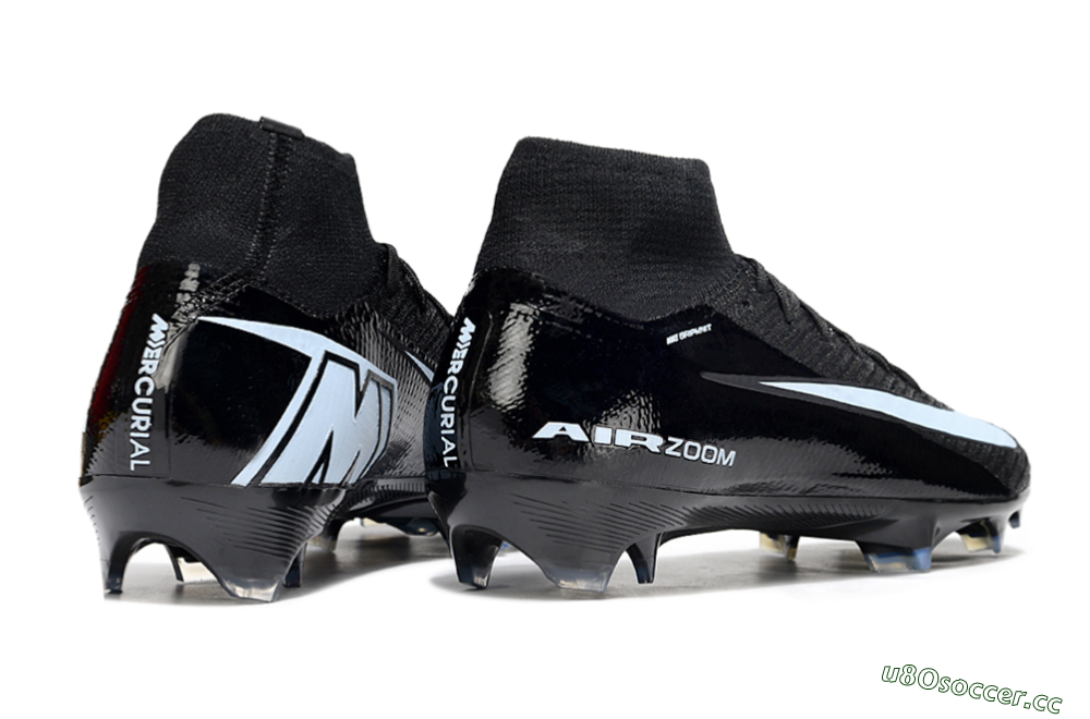 Unisex Nike Air Zoom Mercurial Superfly 10 Elite FG Firm Ground High-Tops Football Boots - Black/Jade/White 6