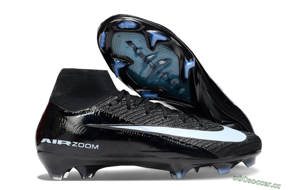 Unisex Nike Air Zoom Mercurial Superfly 10 Elite FG Firm Ground High-Tops Football Boots - Black/Jade/White 2