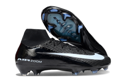 Unisex Nike Air Zoom Mercurial Superfly 10 Elite FG Firm Ground High-Tops Football Boots - Black/Jade/White