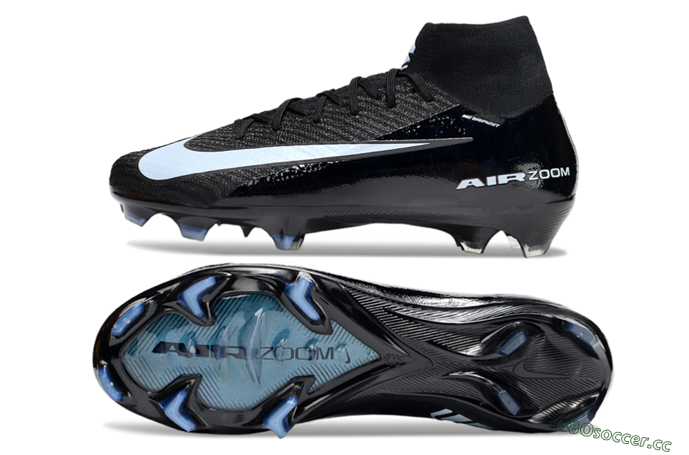 Unisex Nike Air Zoom Mercurial Superfly 10 Elite FG Firm Ground High-Tops Football Boots - Black/Jade/White 1