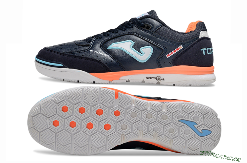 Men's Joma Top Flex IC Indoor & Futsal Low-Tops Football Shoes - Blue/Jade/White 1