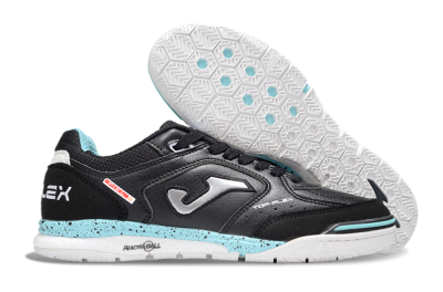 Men's Joma Top Flex IC Indoor & Futsal Low-Tops Football Shoes - Black/Silver/Jade