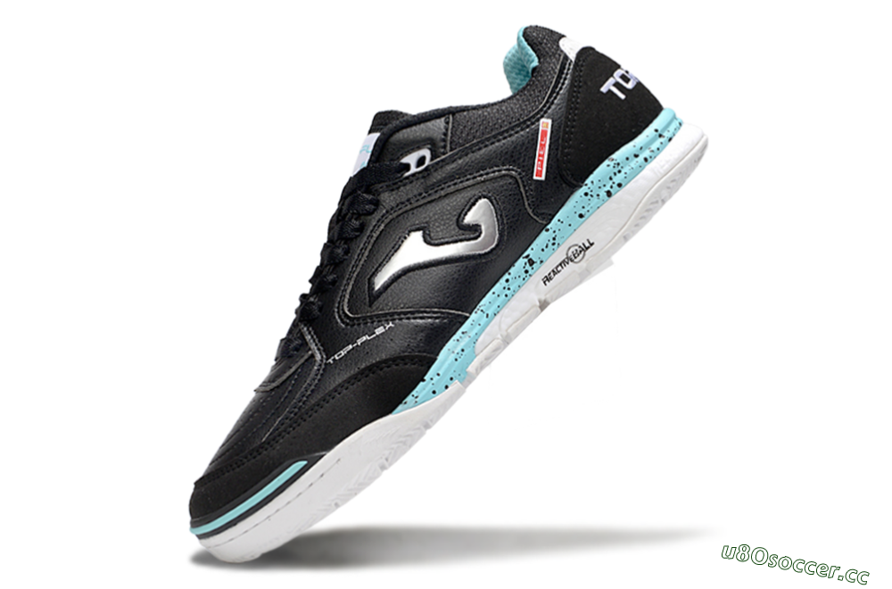Men's Joma Top Flex IC Indoor & Futsal Low-Tops Football Shoes - Black/Silver/Jade 5