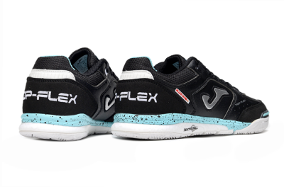 Men's Joma Top Flex IC Indoor & Futsal Low-Tops Football Shoes - Black/Silver/Jade