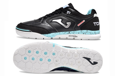 Men's Joma Top Flex IC Indoor & Futsal Low-Tops Football Shoes - Black/Silver/Jade