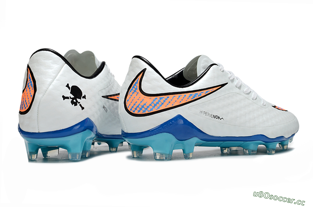 Men's Nike Hypervenom Phantom Rgn SE FG Firm Ground Low-Tops Football Boots - White/Black/Jade 6