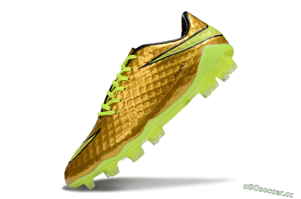 Men's Nike Hypervenom Phantom Rgn SE FG Firm Ground Low-Tops Football Boots - Gold/Black/Yellow 5