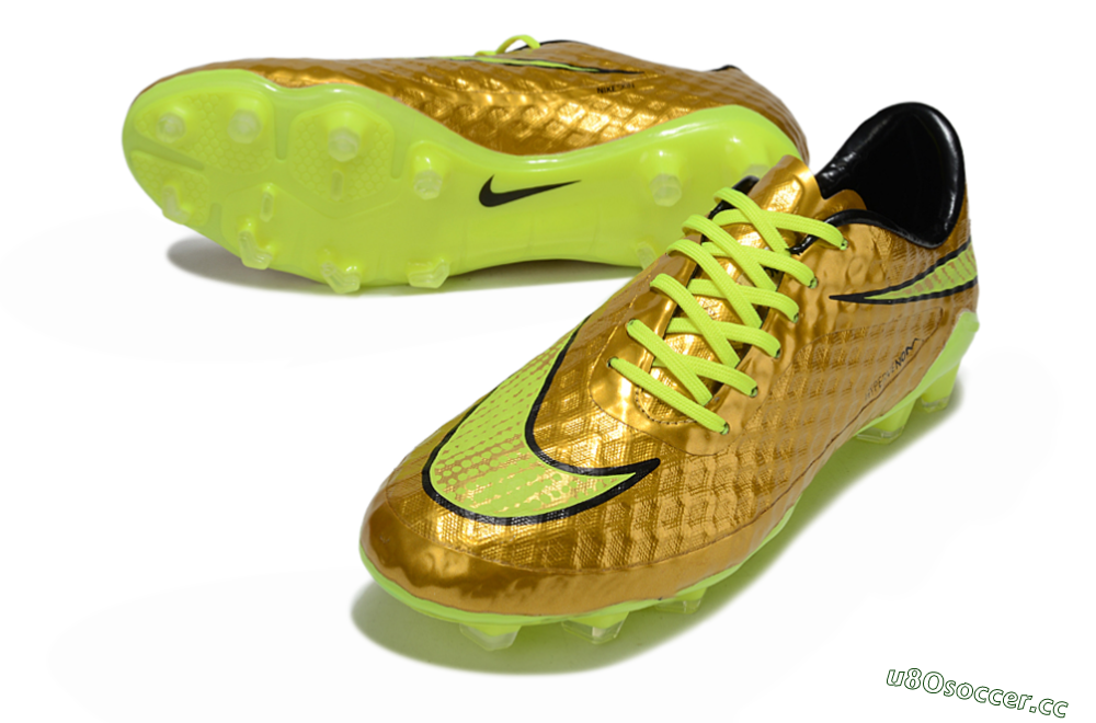 Men's Nike Hypervenom Phantom Rgn SE FG Firm Ground Low-Tops Football Boots - Gold/Black/Yellow 3