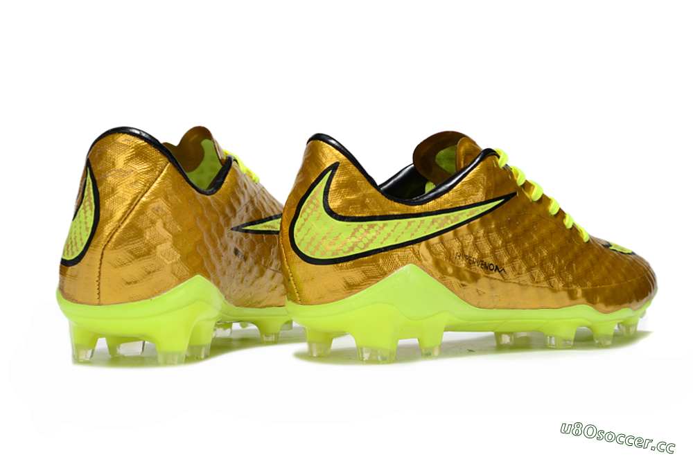 Men's Nike Hypervenom Phantom Rgn SE FG Firm Ground Low-Tops Football Boots - Gold/Black/Yellow 6