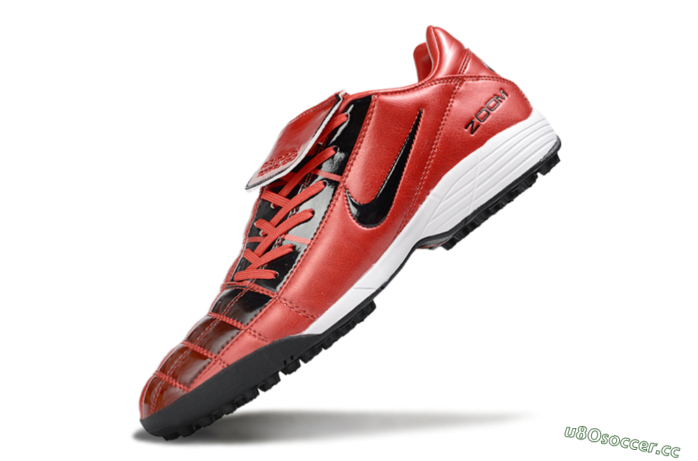 Men's Nike Air Zoom Total 90 III TF Artificial Turf Low-Tops Football Shoes - Red/Black/White 5