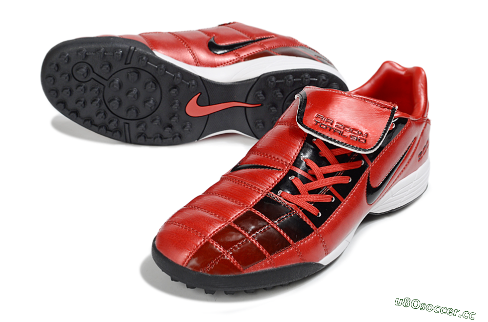 Men's Nike Air Zoom Total 90 III TF Artificial Turf Low-Tops Football Shoes - Red/Black/White 3