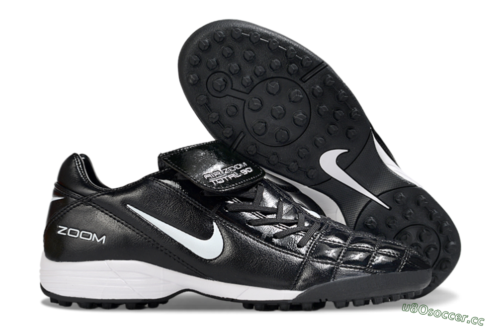 Men's Nike Air Zoom Total 90 III TF Artificial Turf Low-Tops Football Shoes - Black/White 2