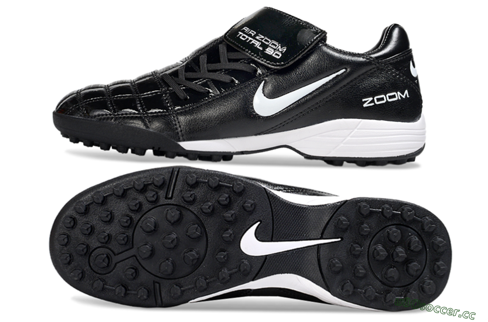 Men's Nike Air Zoom Total 90 III TF Artificial Turf Low-Tops Football Shoes - Black/White 1