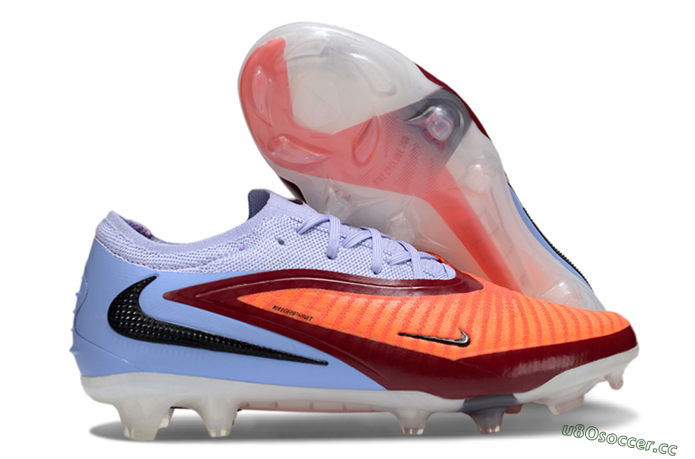 Men's Nike Phantom 6 Elite Low FG Firm Ground Low-Tops Football Boots - Red/Blue/Black 2