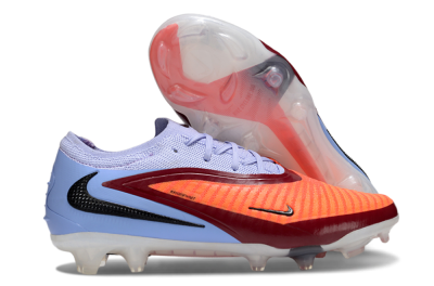 Men's Nike Phantom 6 Elite Low FG Firm Ground Low-Tops Football Boots - Red/Blue/Black