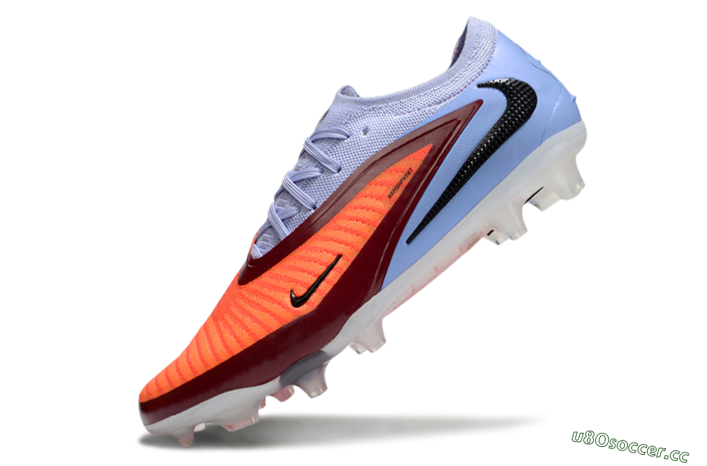 Men's Nike Phantom 6 Elite Low FG Firm Ground Low-Tops Football Boots - Red/Blue/Black 5