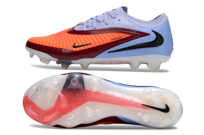 Men's Nike Phantom 6 Elite Low FG Firm Ground Low-Tops Football Boots - Red/Blue/Black