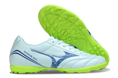 Men's Mizuno Morelia Neo 4 TF Artificial Turf Low-Tops Football Shoes - Jade/Blue/Yellow