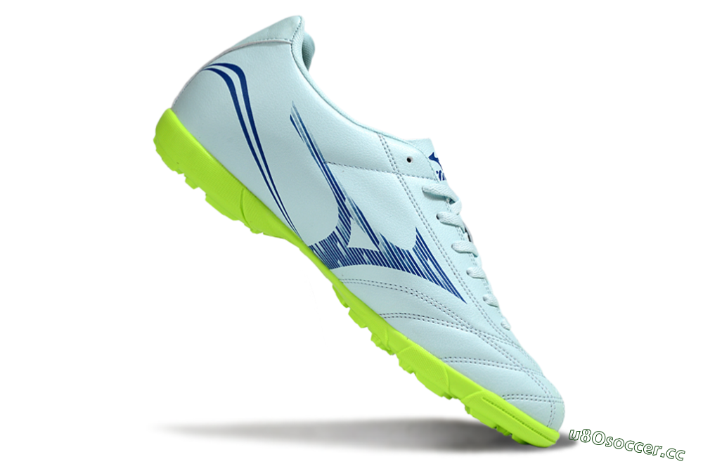 Men's Mizuno Morelia Neo 4 TF Artificial Turf Low-Tops Football Shoes - Jade/Blue/Yellow 4